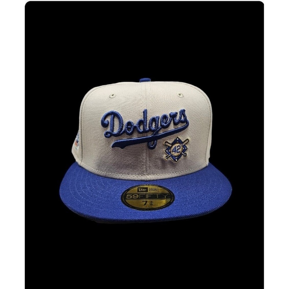 Jackie Robinson 5950 New Era Hat Los Angeles Dodgers Cap #42 RARE! 7 ⅜ 🎁